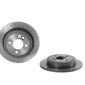 Brembo Brake Rotor, Xtra, Solid Cross Drilled, One Piece Design, Wheel Bolt Pattern 4 X 100 Millimeter – 0891632XC02