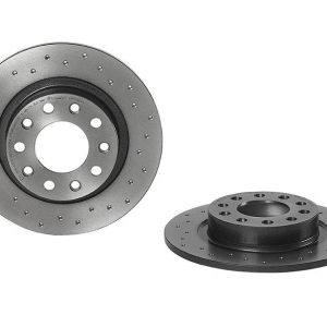 Brembo Brake Rotor, Xtra, Solid Cross Drilled, One Piece Design, Wheel Bolt Pattern 5 X 110 Millimeter – 0894604XC02