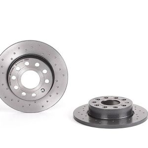 Brembo Brake Rotor, Xtra, Solid Cross Drilled, One Piece Design, Wheel Bolt Pattern 5 X 112 Millimeter – 0894881XC02