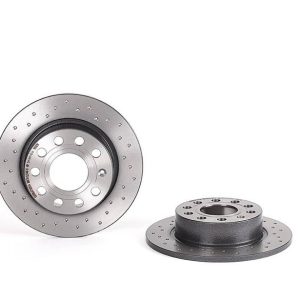 Brembo Brake Rotor, Xtra, Solid Cross Drilled, One Piece Design, Wheel Bolt Pattern 5 X 112 Millimeter – 0895021XC02