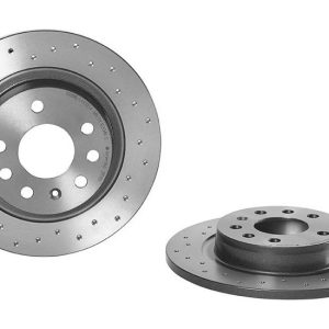Brembo Brake Rotor, Xtra, Solid Cross Drilled, One Piece Design, Wheel Bolt Pattern 5 X 110 Millimeter – 0895111XC02