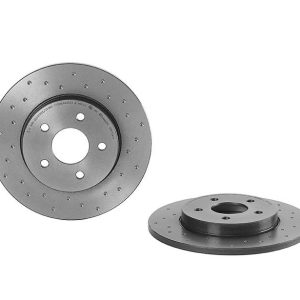 Brembo Brake Rotor, Xtra, Solid Cross Drilled, One Piece Design, Wheel Bolt Pattern 5 X 107.95 Millimeter – 0897341XC02