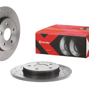 Brembo Brake Rotor, Xtra, Solid Cross Drilled, One Piece Design, Wheel Bolt Pattern 5 X 107.95 Millimeter – 0897341XC02