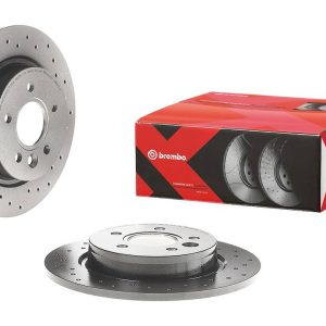 Brembo Brake Rotor, Xtra, Solid Cross Drilled, One Piece Design, Wheel Bolt Pattern 5 X 107.95 Millimeter – 0899751XC02