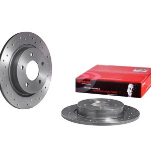 Brembo Brake Rotor, Xtra, Solid Cross Drilled, One Piece Design, Wheel Bolt Pattern 5 X 114.3 Millimeter – 0899752XC02
