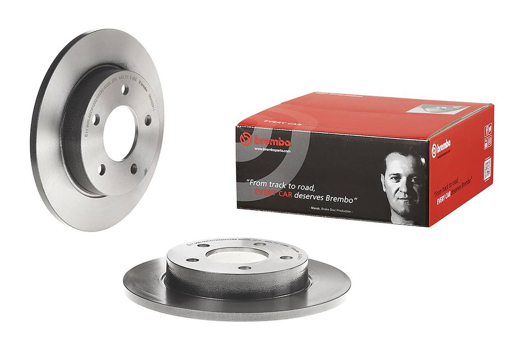 Brembo Brake Rotor, Solid, One Piece Design, Wheel Bolt Pattern 5 X 114.3 Millimeter – 08A02911C02