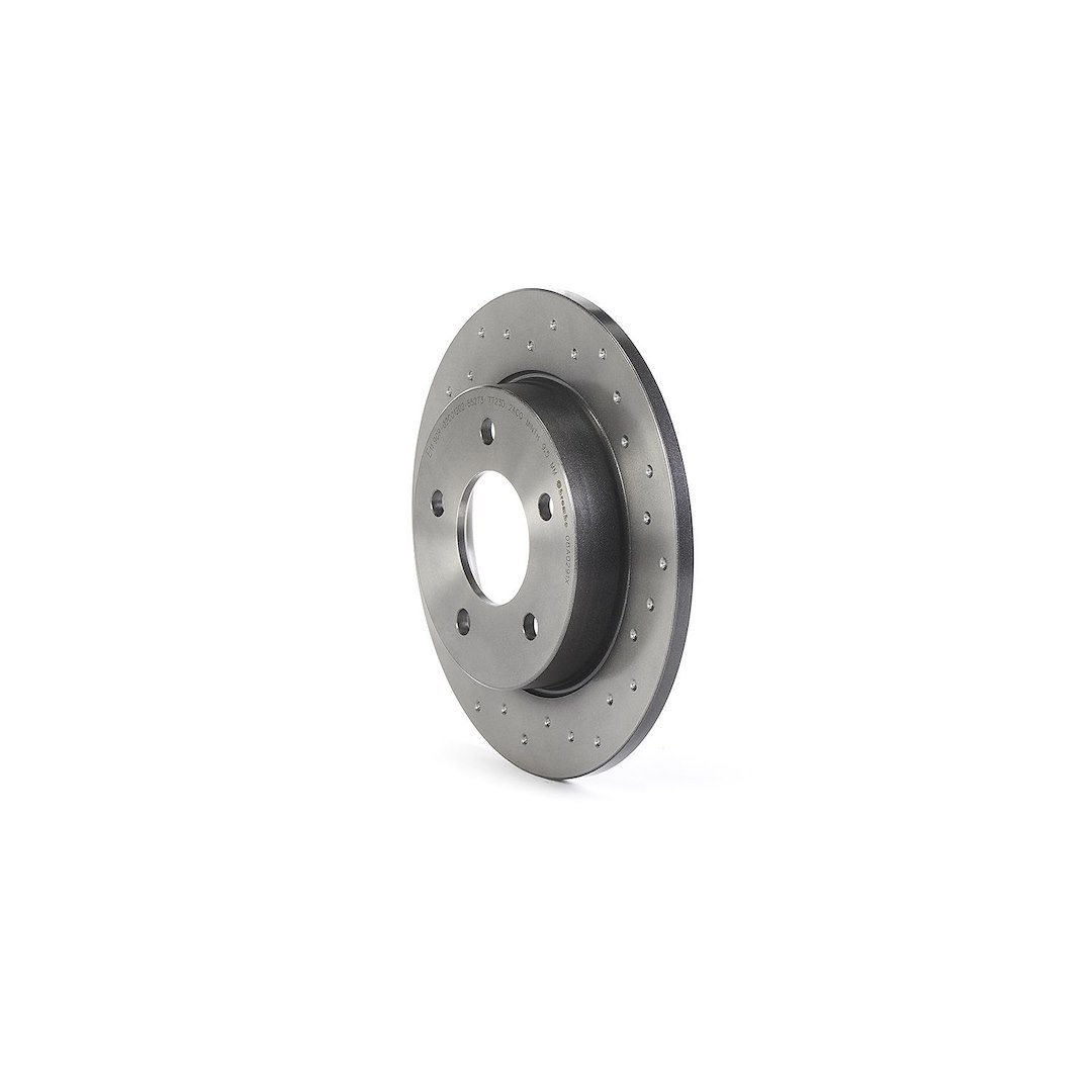 Brembo Brake Rotor, Xtra, Solid Cross Drilled, One Piece Design, Wheel Bolt Pattern 5 X 114.3 Millimeter – 08A0291XC02