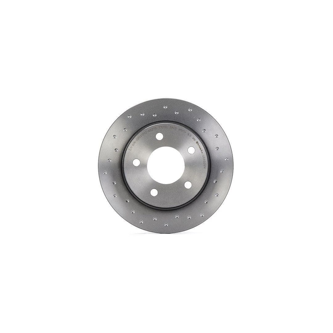 Brembo Brake Rotor, Xtra, Solid Cross Drilled, One Piece Design, Wheel Bolt Pattern 5 X 114.3 Millimeter – 08A0291XC02