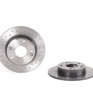 Brembo Brake Rotor, Xtra, Solid Cross Drilled, One Piece Design, Wheel Bolt Pattern 5 X 114.3 Millimeter – 08A1471XC02
