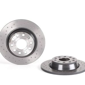 Brembo Brake Rotor, Xtra, Solid Cross Drilled, One Piece Design, Wheel Bolt Pattern 5 X 112 Millimeter – 08A2021XC02