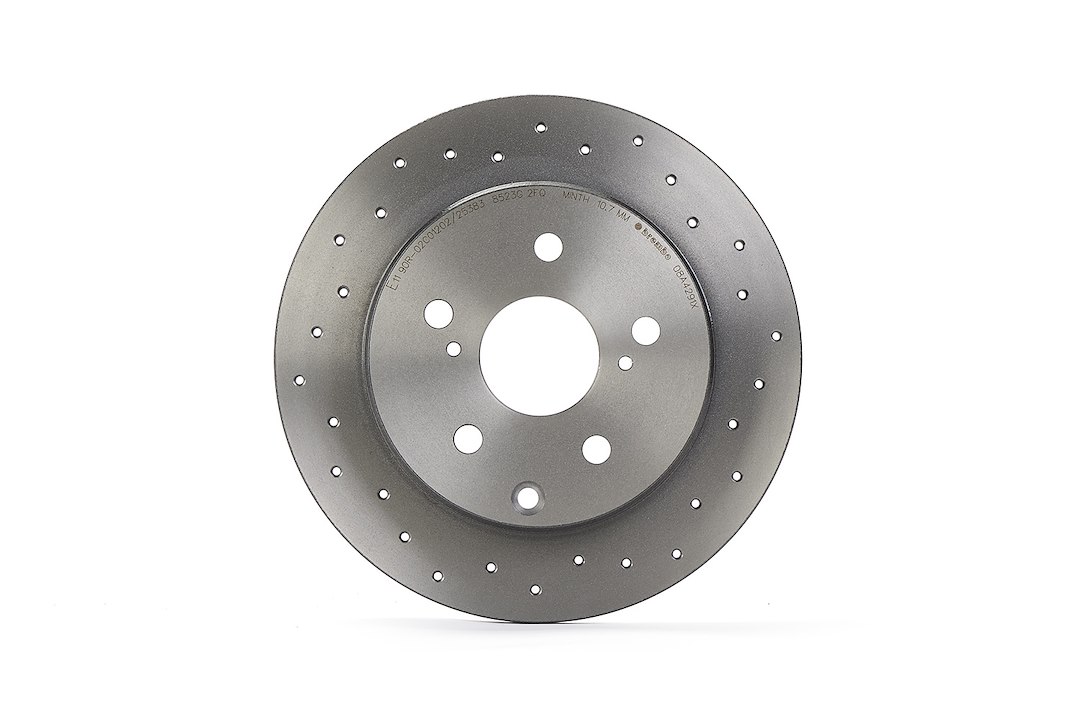 Brembo Brake Rotor, Xtra, Solid Cross Drilled, One Piece Design, Wheel Bolt Pattern 5 X 114.3 Millimeter – 08A4291XC02
