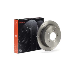 Brembo Brake Rotor, Xtra, Solid Cross Drilled, One Piece Design, Wheel Bolt Pattern 5 X 114.3 Millimeter – 08A4461XC02