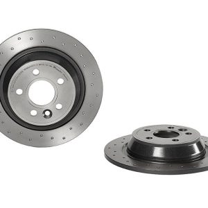 Brembo Brake Rotor, Xtra, Solid Cross Drilled, One Piece Design, Wheel Bolt Pattern 5 X 107.95 Millimeter – 08A5401XC02