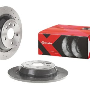 Brembo Brake Rotor, Xtra, Solid Cross Drilled, One Piece Design, Wheel Bolt Pattern 5 X 107.95 Millimeter – 08A5401XC02