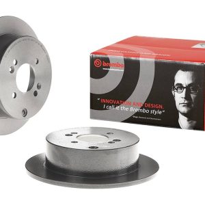 Brembo Brake Rotor, Solid, One Piece Design, Wheel Bolt Pattern 4 X 100 Millimeter – 08A60211C02