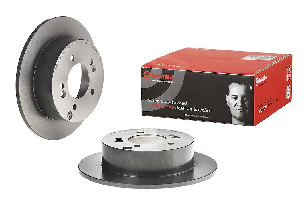Brembo Brake Rotor, Solid, One Piece Design, Wheel Bolt Pattern 5 X 114.3 Millimeter – 08A63111C02