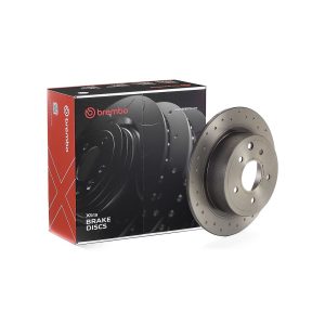 Brembo Brake Rotor, Xtra, Solid Cross Drilled, One Piece Design, Wheel Bolt Pattern 5 X 114.3 Millimeter – 08A7151XC02