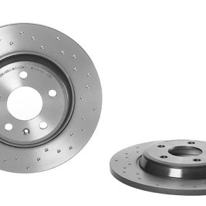 Brembo Brake Rotor, Xtra, Solid Cross Drilled, One Piece Design, Wheel Bolt Pattern 5 X 112 Millimeter – 08A7591XC02
