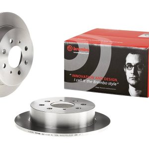 Brembo Brake Rotor, Solid, One Piece Design, Wheel Bolt Pattern 4 X 100 Millimeter – 08A92010C02