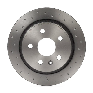 Brembo Brake Rotor, Xtra, Solid Cross Drilled, One Piece Design, Wheel Bolt Pattern 5 X 120 Millimeter – 08A9701XC02