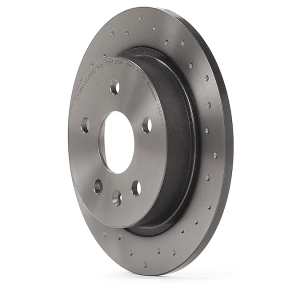 Brembo Brake Rotor, Xtra, Solid Cross Drilled, One Piece Design, Wheel Bolt Pattern 5 X 120 Millimeter – 08A9701XC02