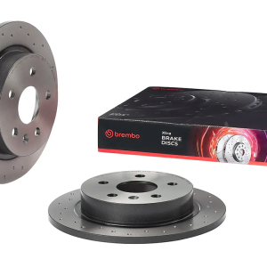 Brembo Brake Rotor, Xtra, Solid Cross Drilled, One Piece Design, Wheel Bolt Pattern 5 X 120 Millimeter – 08A9701XC02