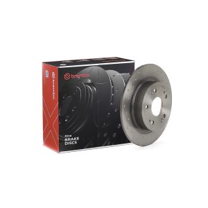 Brembo Brake Rotor, Xtra, Solid Cross Drilled, One Piece Design, Wheel Bolt Pattern 5 X 114.3 Millimeter – 08B2711XC02