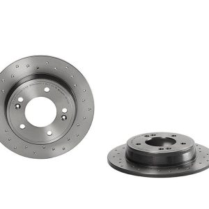 Brembo Brake Rotor, Xtra, Solid Cross Drilled, One Piece Design, Wheel Bolt Pattern 5 X 114.3 Millimeter – 08C1722XC02