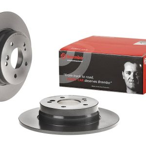 Brembo Brake Rotor, Solid, One Piece Design, Wheel Bolt Pattern 5 X 112 Millimeter – 08D34011C02