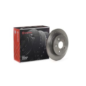 Brembo Brake Rotor, Xtra, Solid Cross Drilled, One Piece Design, Wheel Bolt Pattern 5 X 114.3 Millimeter – 08D4181XC02