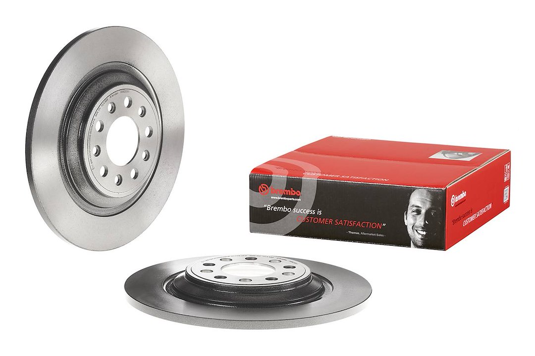 Brembo Brake Rotor, Solid, One Piece Design, Wheel Bolt Pattern 5 X 110 Millimeter – 08N28381C02