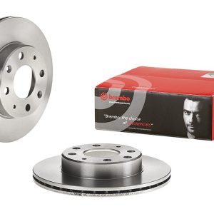 Brembo Brake Rotor, Vented, One Piece Design, Wheel Bolt Pattern 4 X 100 Millimeter – 09310210C02