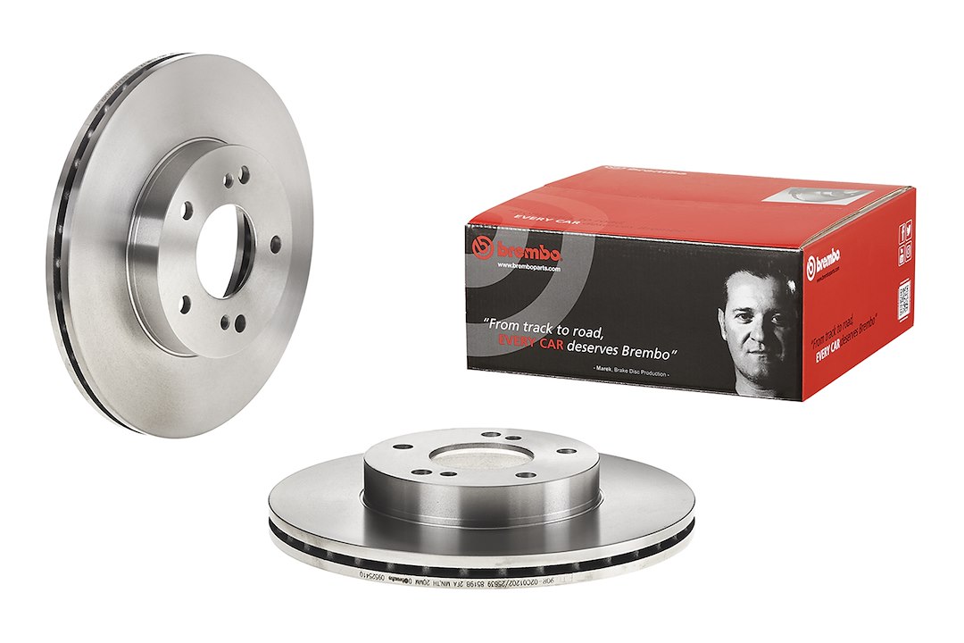 Brembo Brake Rotor, Vented, One Piece Design, Wheel Bolt Pattern 5 X 114.3 Millimeter – 09525410C02