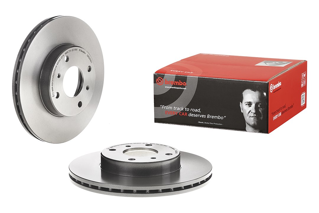 Brembo Brake Rotor, Vented, One Piece Design, Wheel Bolt Pattern 4 X 114.3 Millimeter – 09525421C02