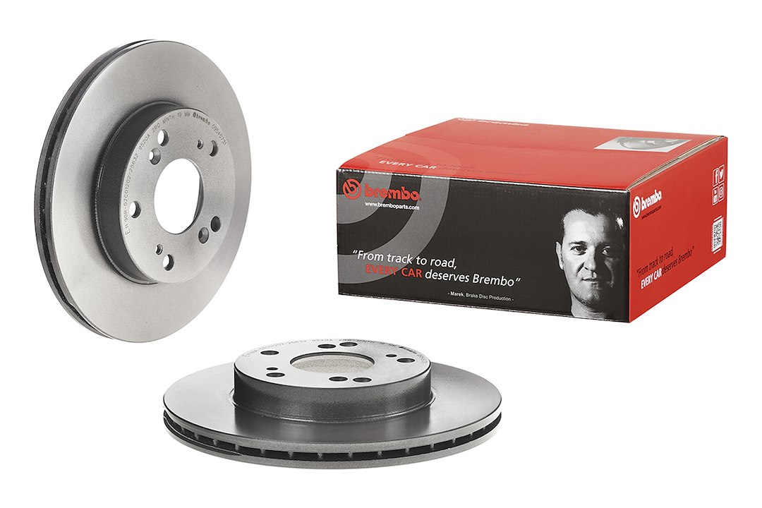 Brembo Brake Rotor, Vented, One Piece Design, Wheel Bolt Pattern 5 X 114.3 Millimeter – 09545731C02