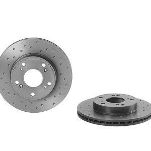 Brembo Brake Rotor, Xtra, Vented Cross Drilled, One Piece Design, Wheel Bolt Pattern 5 X 114.3 Millimeter – 0954573XC02