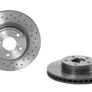 Brembo Brake Rotor, Xtra, Vented Cross Drilled, One Piece Design, Wheel Bolt Pattern 5 X 100 Millimeter – 0956731XC02