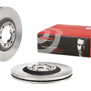 Brembo Brake Rotor, Vented, One Piece Design, Wheel Bolt Pattern 6 X 109 Millimeter – 09686620C02