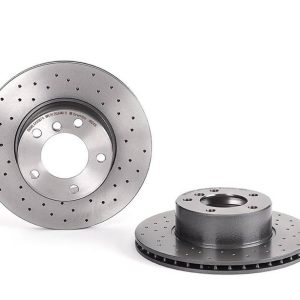 Brembo Brake Rotor, Xtra, Vented Cross Drilled, One Piece Design, Wheel Bolt Pattern 5 X 120 Millimeter – 0969241XC02
