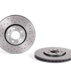 Brembo Brake Rotor, Xtra, Vented Cross Drilled, One Piece Design, Wheel Bolt Pattern 5 X 100 Millimeter – 0970102XC02