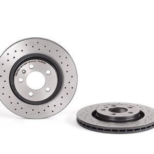 Brembo Brake Rotor, Xtra, Vented Cross Drilled, One Piece Design, Wheel Bolt Pattern 5 X 100 Millimeter – 0970121XC02