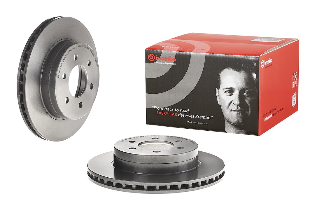 Brembo Brake Rotor, Vented, One Piece Design, Wheel Bolt Pattern 6 X 114.3 Millimeter – 09765011C02