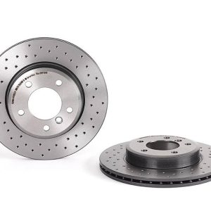 Brembo Brake Rotor, Xtra, Vented Cross Drilled, One Piece Design, Wheel Bolt Pattern 5 X 120 Millimeter – 0977011XC02
