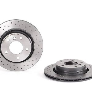 Brembo Brake Rotor, Xtra, Vented Cross Drilled, One Piece Design, Wheel Bolt Pattern 5 X 120 Millimeter – 0977021XC02