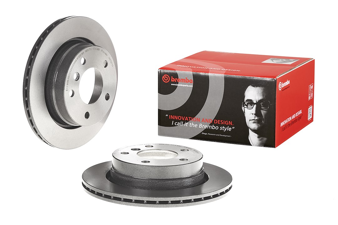 Brembo Brake Rotor, Vented, One Piece Design, Wheel Bolt Pattern 5 X 120 Millimeter – 09772711C02