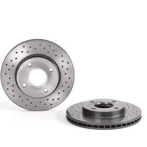 Brembo Brake Rotor, Xtra, Vented Cross Drilled, One Piece Design, Wheel Bolt Pattern 4 X 107.95 Millimeter – 0978061XC02
