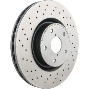 Brembo Brake Rotor, Xtra, Vented Cross Drilled, One Piece Design, Wheel Bolt Pattern 5 X 114.3 Millimeter – 0978122XC02