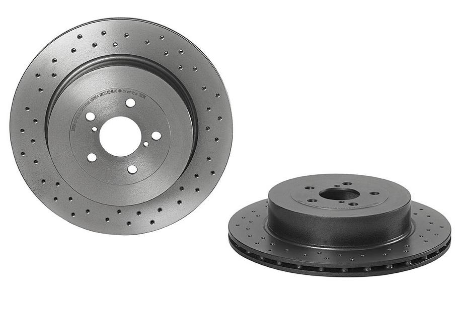 Brembo Brake Rotor, Xtra, Vented Cross Drilled, One Piece Design, Wheel Bolt Pattern 5 X 100 Millimeter – 0978131XC02