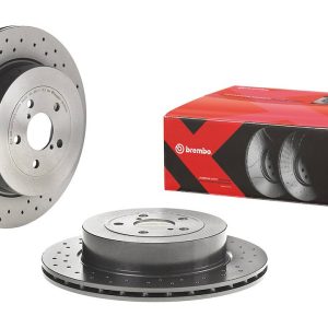 Brembo Brake Rotor, Xtra, Vented Cross Drilled, One Piece Design, Wheel Bolt Pattern 5 X 100 Millimeter – 0978131XC02