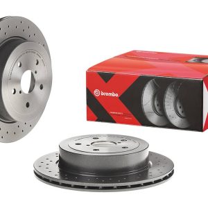 Brembo Brake Rotor, Xtra, Vented Cross Drilled, One Piece Design, Wheel Bolt Pattern 5 X 114.3 Millimeter – 0978132XC02
